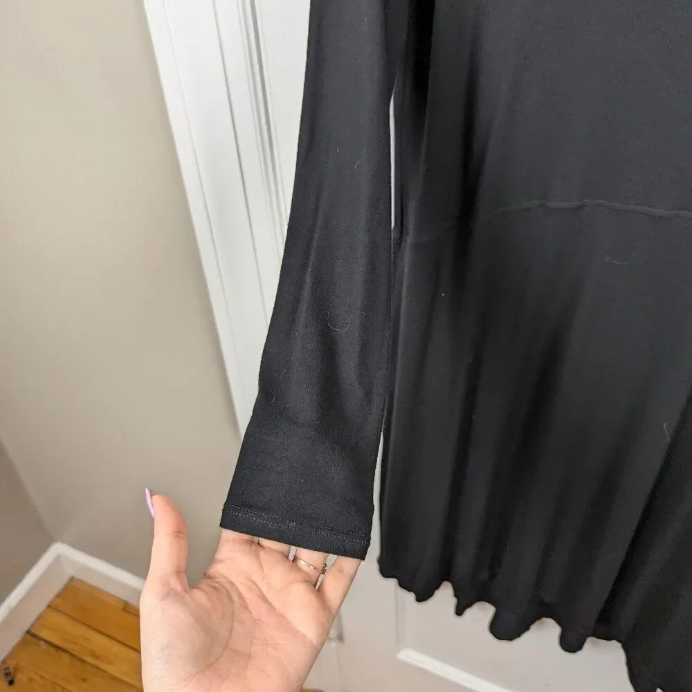 EILEEN FISHER | Black Long Sleeve Jersey Dress Size S